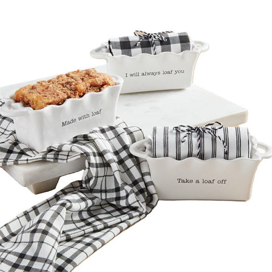 Mini Scalloped Loaf Pan & Towel - Mud Pie