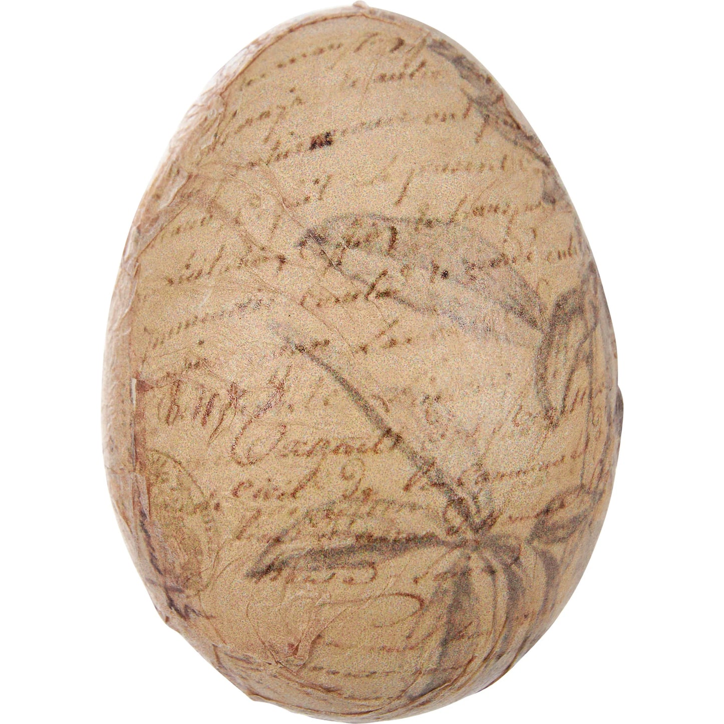 Vintage Paper Decoupaged Wooden Egg - Set 6