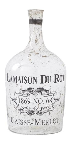 Lamaison Du Rot (1869-No.68 Caisse Merlot) Decorative Bottle