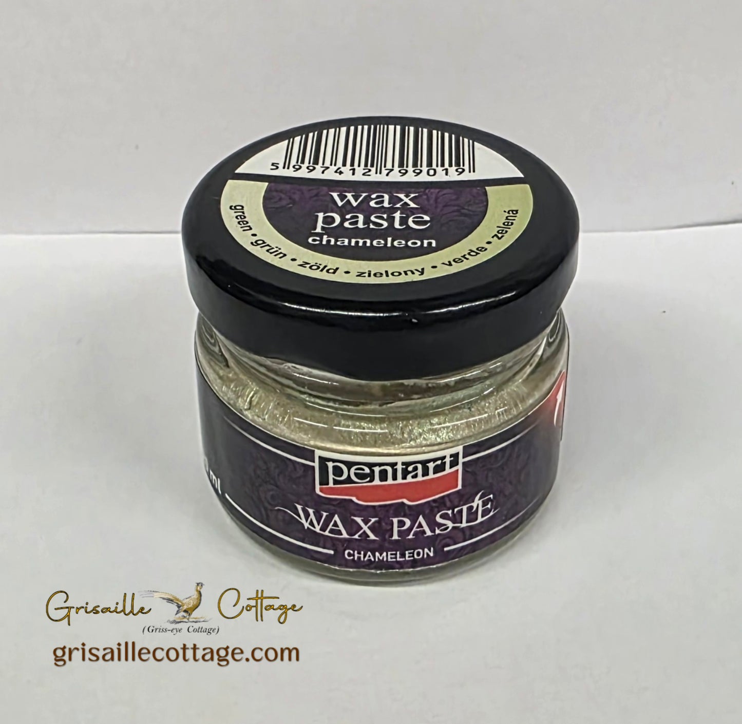 Green Chameleon 4434 - Pentart Metallic Embellishing Wax Paste