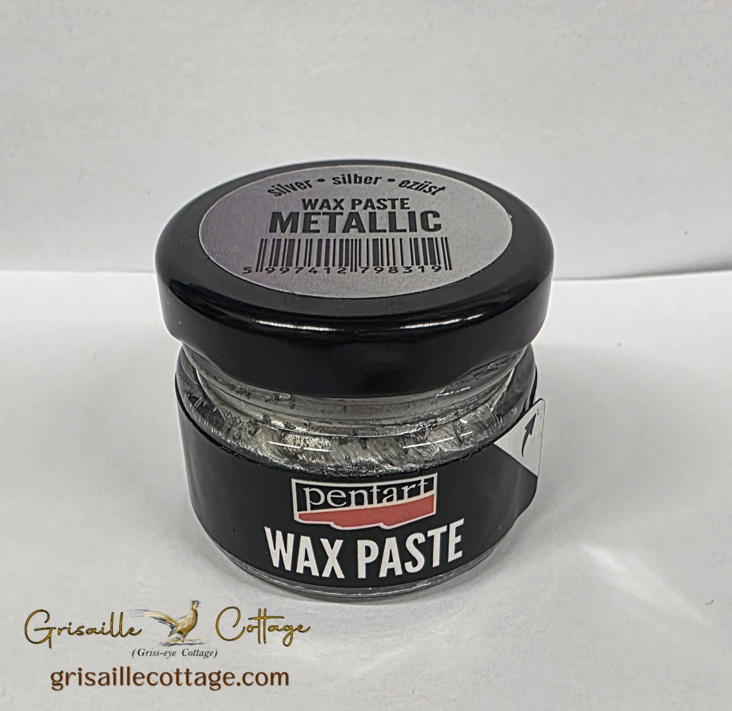 Silver 4427 - Pentart Metallic Embellishing Wax Paste