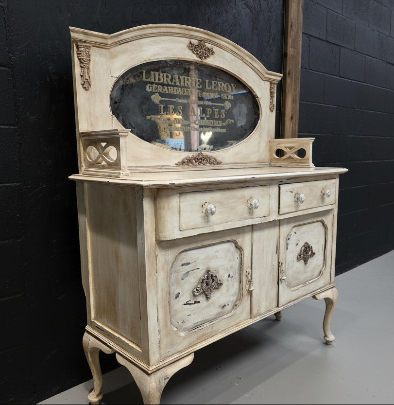 Antique Sideboard Old World Shabby Finish - (𝐏𝐢𝐜𝐤-𝐔𝐩 𝐎𝐧𝐥𝐲)