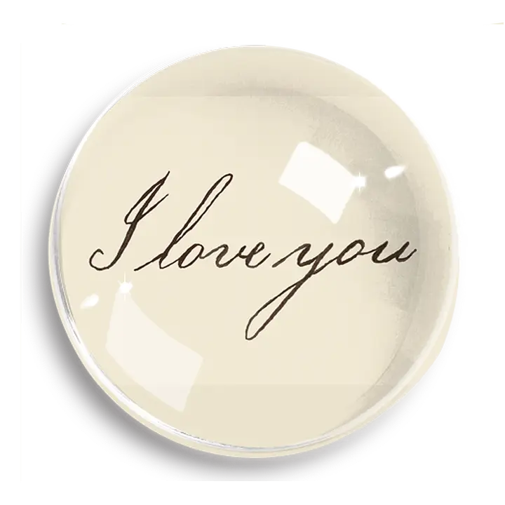 I Love You Crystal Paperweight