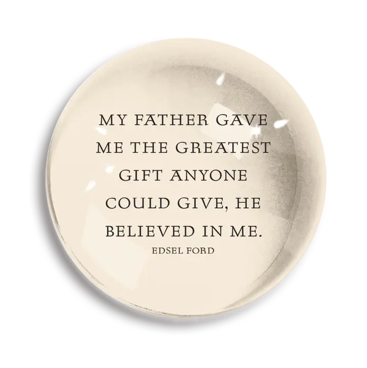 My Father Crystal Paperweight