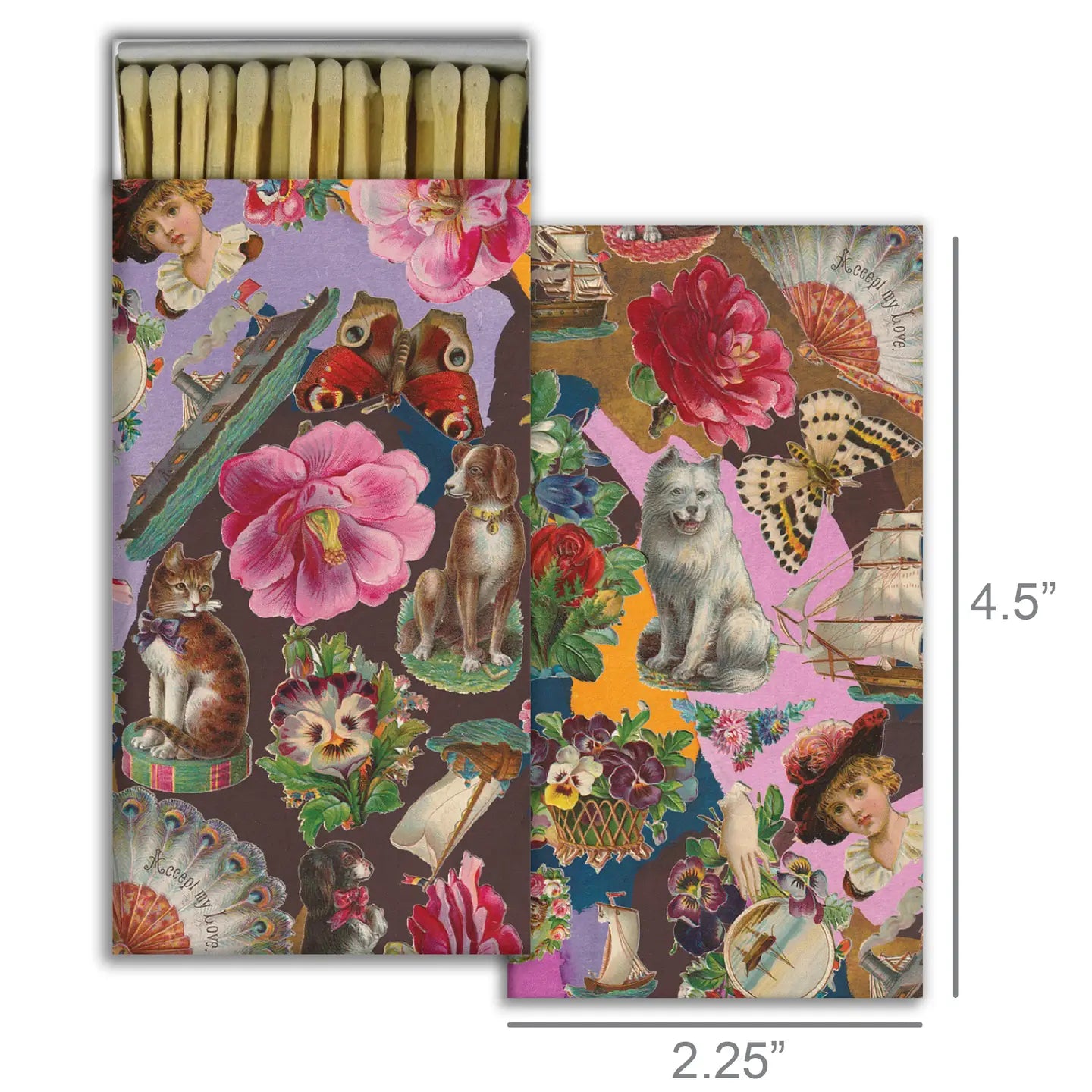 Matches Box Victorian Collage