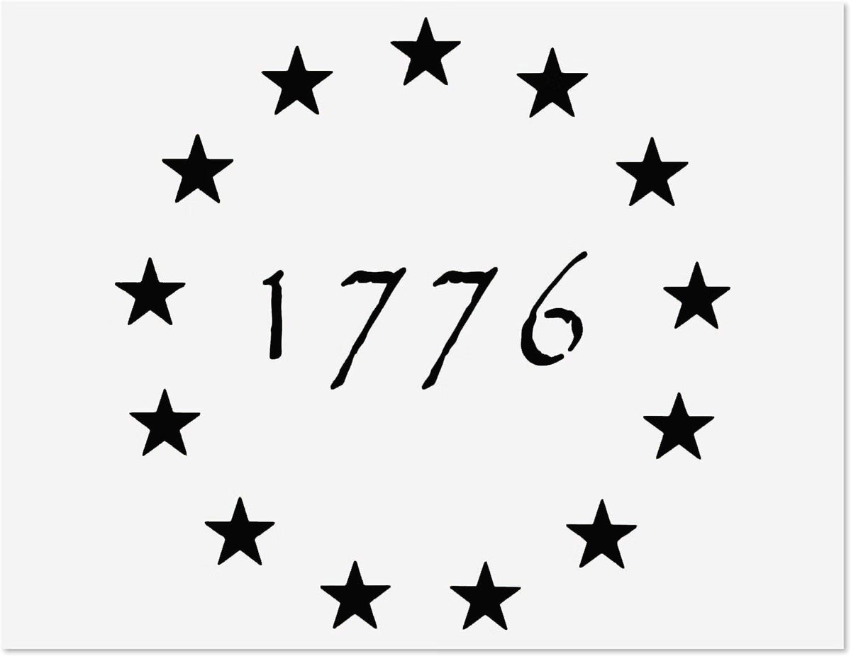 1776 Stars Flag Stencil