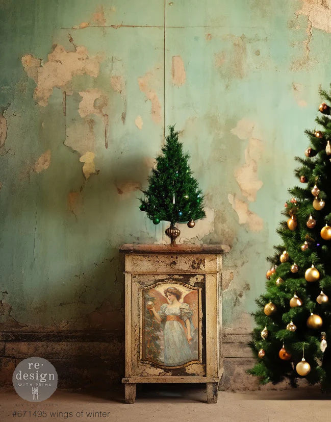 Wings of Winter A 11.7"x 16.5" - Decoupage Fiber Paper