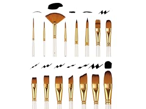 Artist Paint Brush & Palette Knife Set