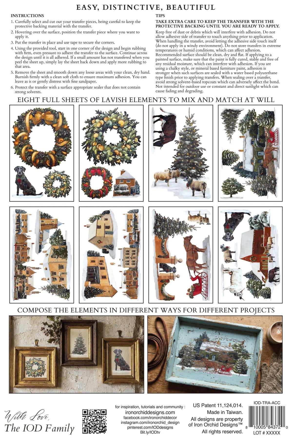 A Cotswold Christmas - 8 Sheet, 8x12 Pad IOD Decor Transfer™ 2026 Holiday Limited
