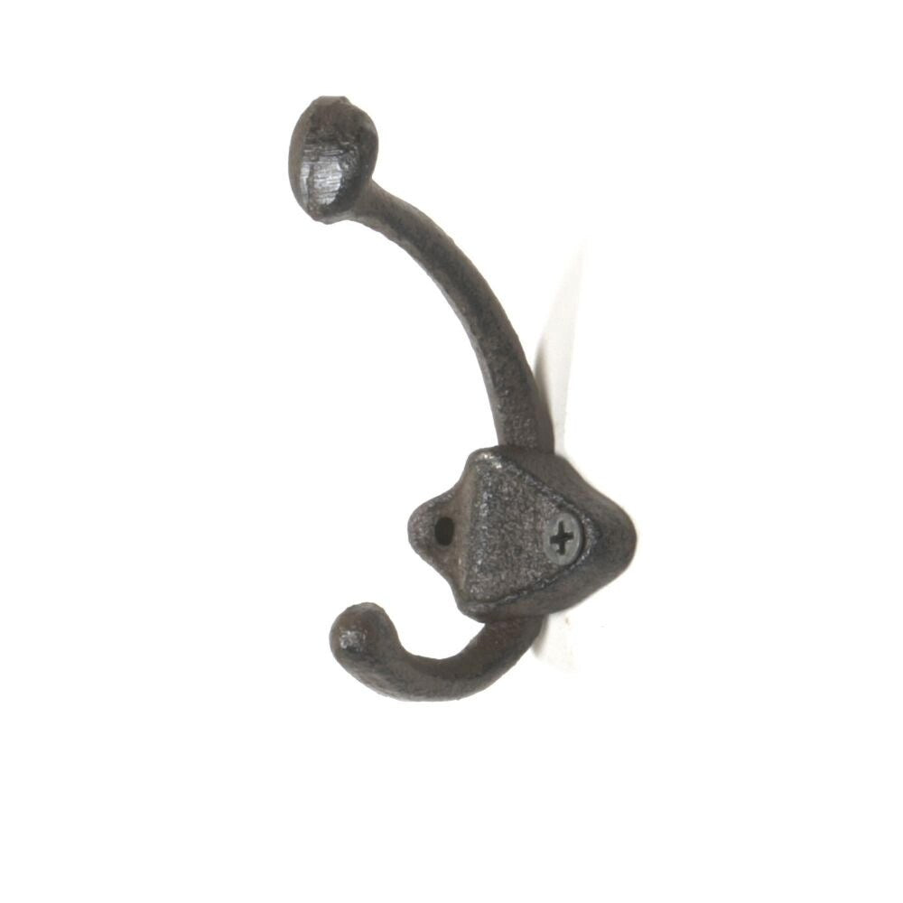 Cast Iron Brown Double Wall 4in Hook