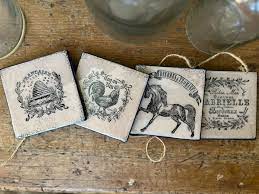 TBD Slate Coaster Set