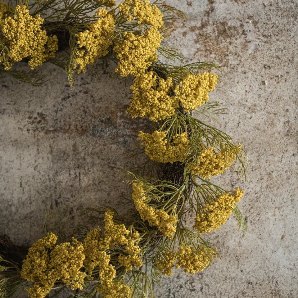 18" Gold Queen Anne Lace Wreath