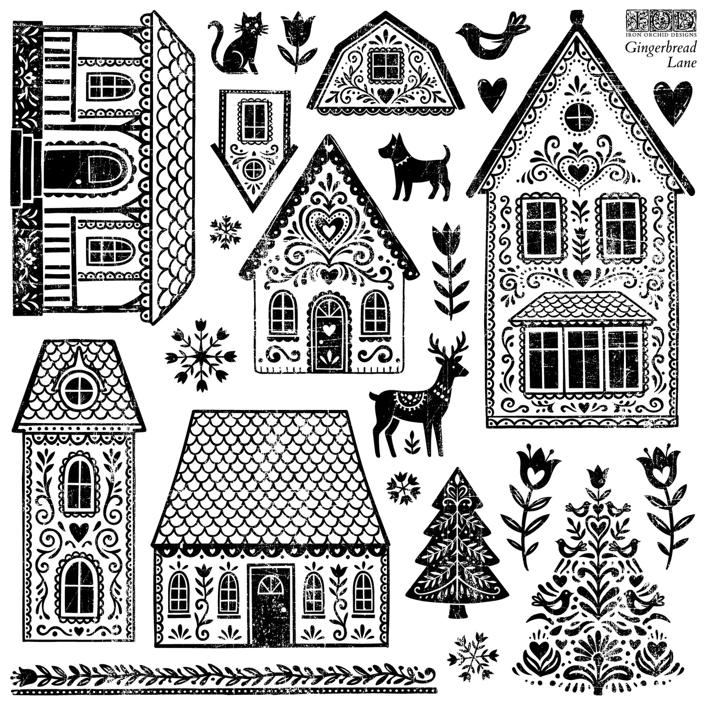 Gingerbread Lane - IOD Decor Stamp 2026