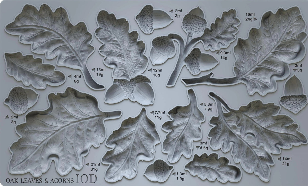 Oak Leaves & Acorns - IOD Decor Mould 2024