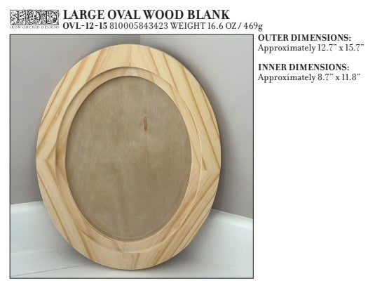 Oval 15.7 x 12.7 - IOD Wood Gallery Blank 2026