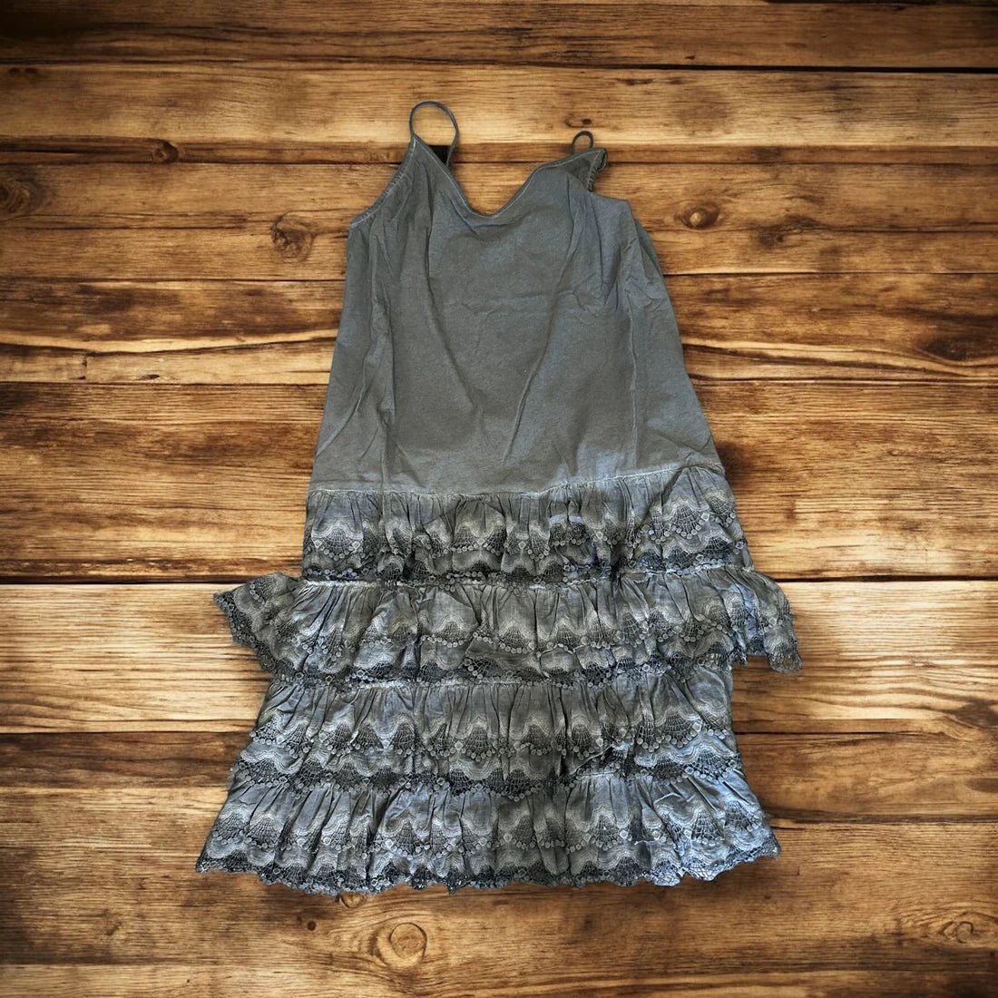 grey bird dress Ruffle Slip Dress, Black Size:Teen 12Y+ SCH006193_LEG_L elegant look that transitions NW Long Sleeve Maxi