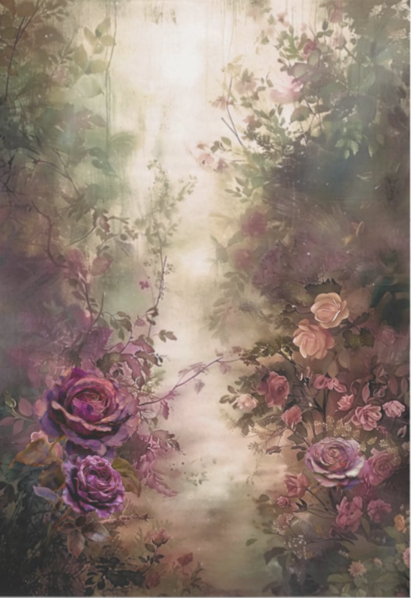 Romantic Florals 21" x 29" - Decoupage Tissue Paper