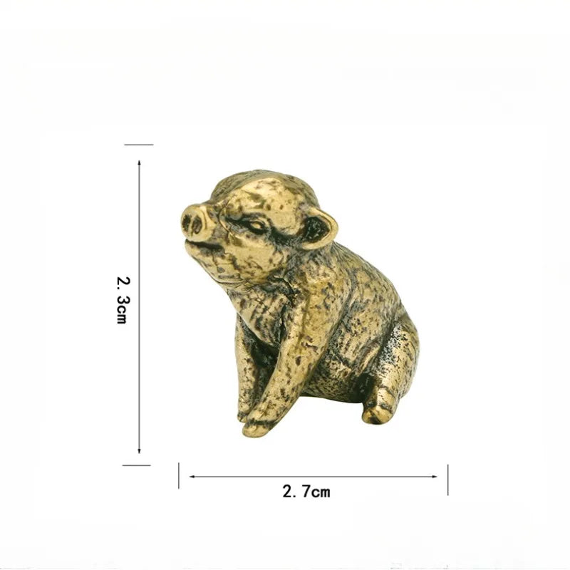 Sitting Piglet Bronzed Trinket