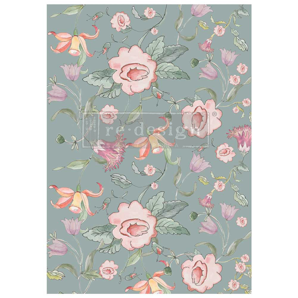 Swedish Posy A1-23.4"x33.1" - Annie Sloan Decoupage Paper