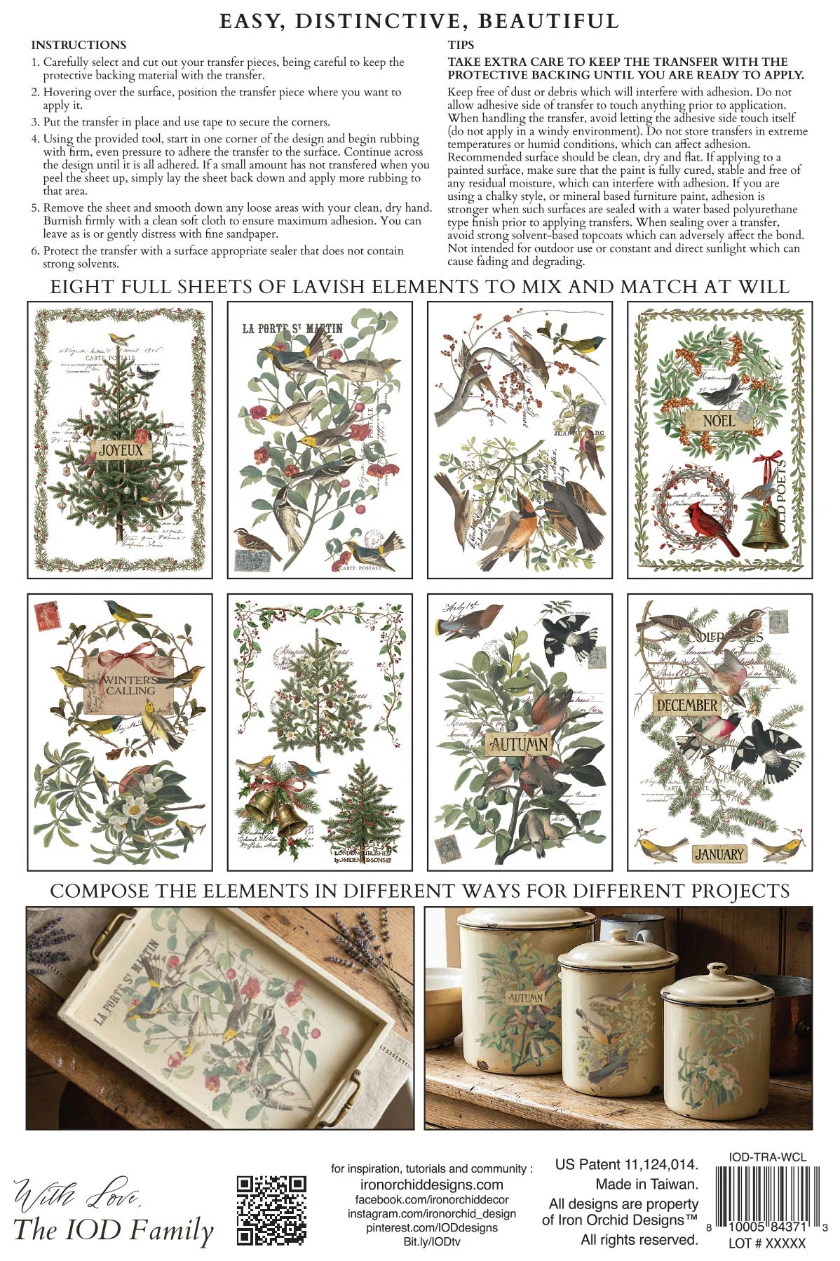Winter's Calling - 8 Sheet, 8x12 Pad IOD Decor Transfer™ 2026 Limited