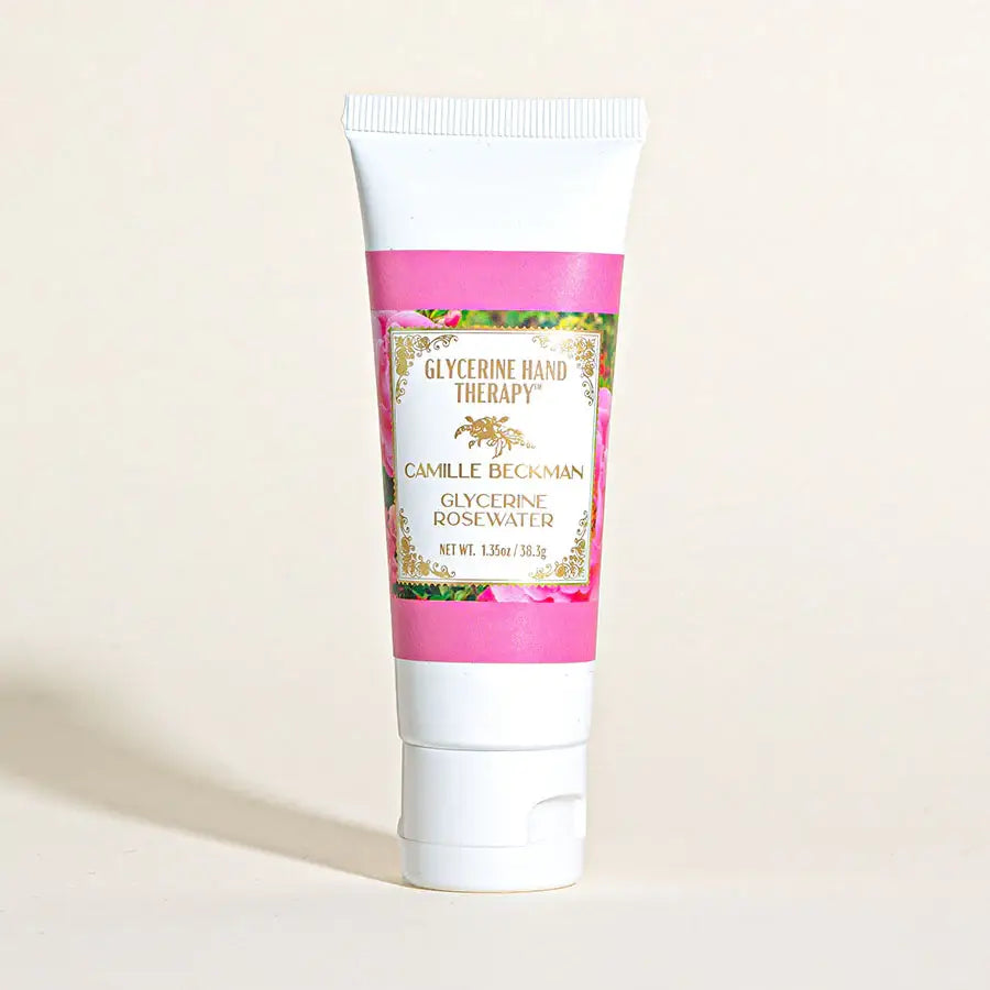 Rosewater Glycerine Hand Therapy Lotion 1.35oz Small Tube - Camille Beckman
