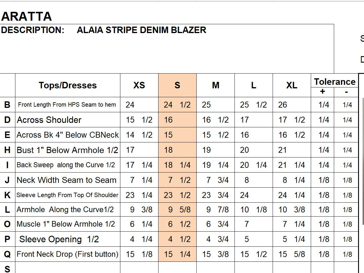 Alaia Stripe Denim Knitted Blazer / Jacket