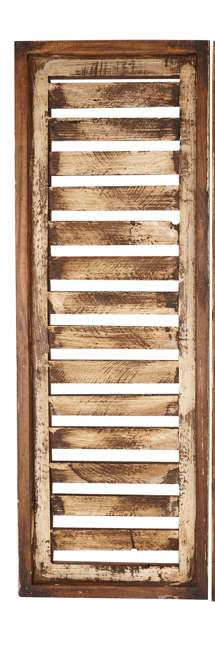 Rustic Wood Shutter Wall Art 60x12x2