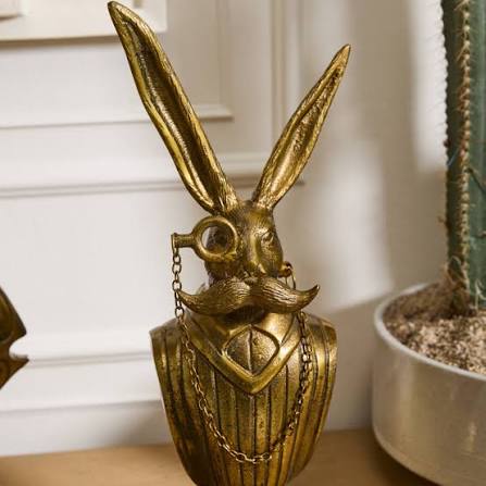 Eric the Hare Bust - Authentic E&E Eloise Collection Bronzed Aluminum Bust
