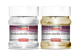 Fineline Crackle Varnish 230ml (2-part) Set - Pentart