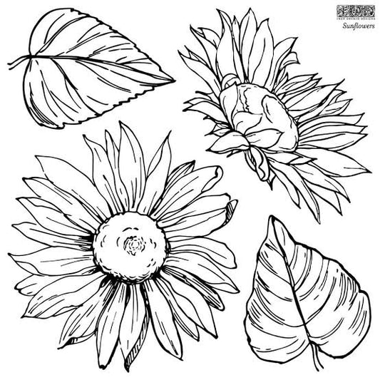 Sunflowers - IOD Decor 2-Sheet Stamp