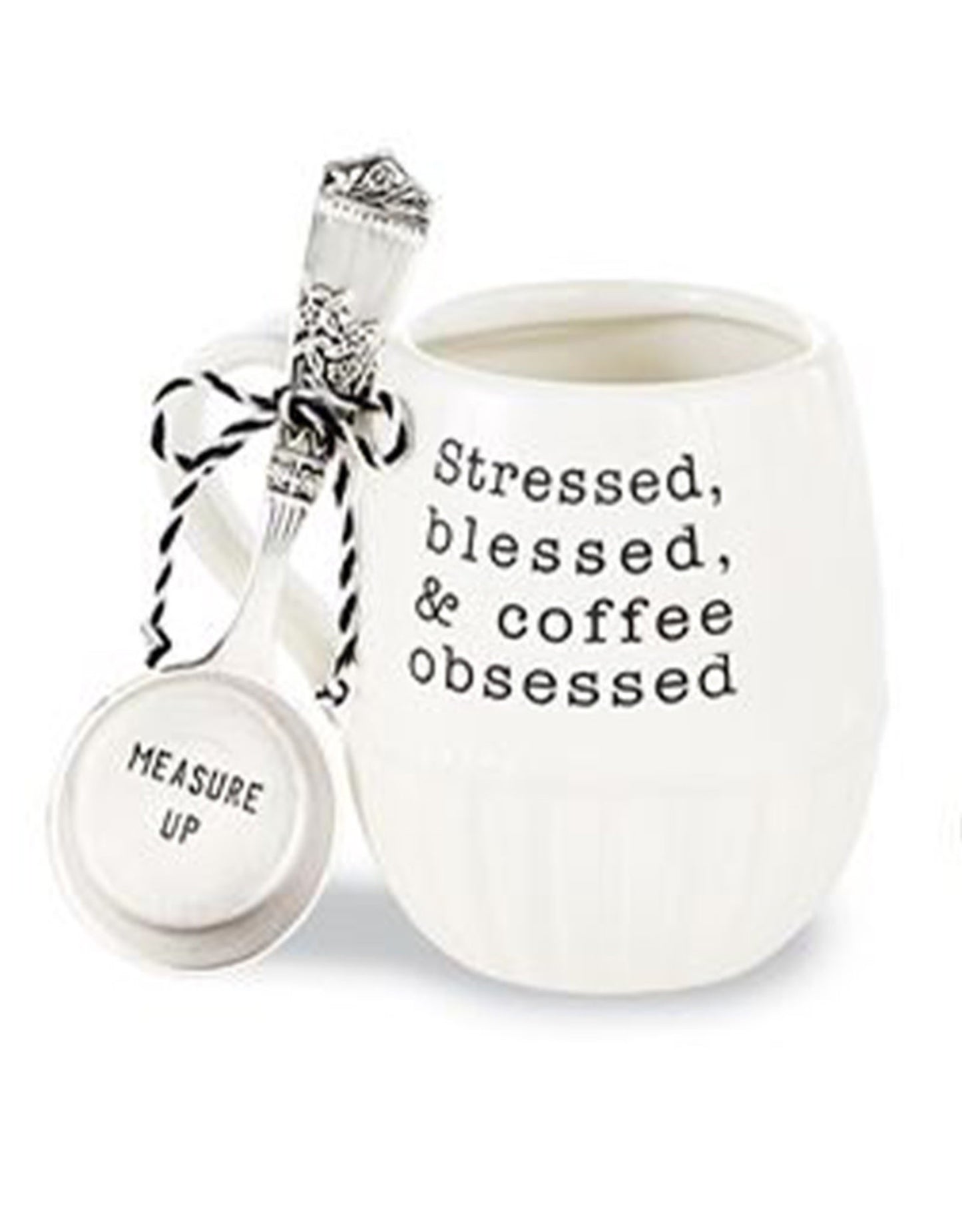 Circa Stressed Coffee Mug with Scoop by Mud Pie