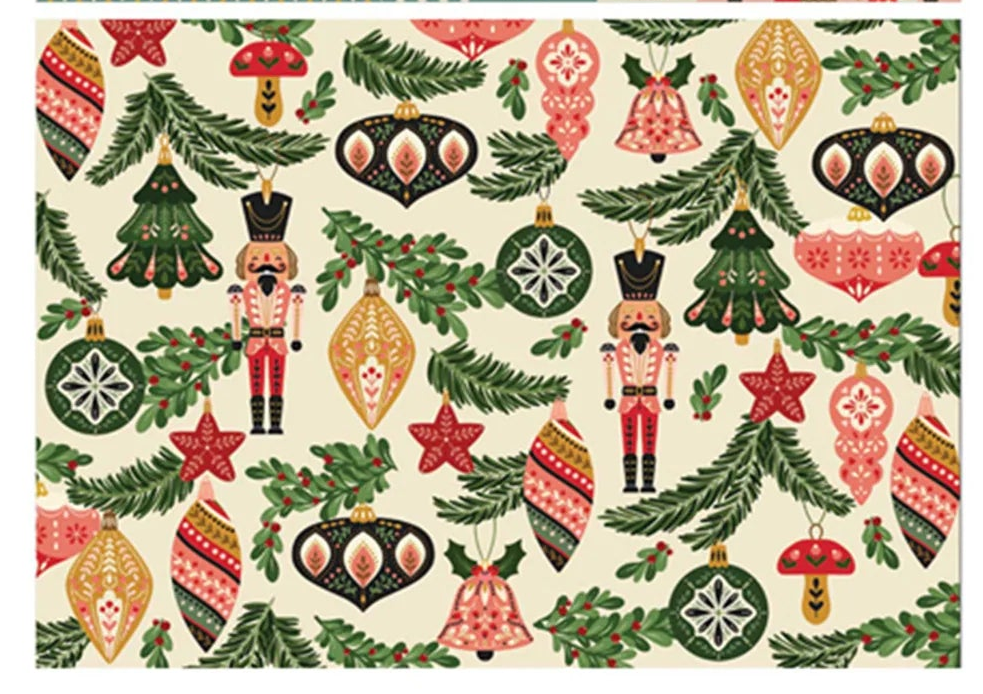 Nutcracker Happiness C - A3 11.7"x 16.5" - Decoupage Fiber Paper