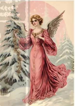 Wings of Winter E 8.25" x 5.85" - Decoupage Fiber Paper