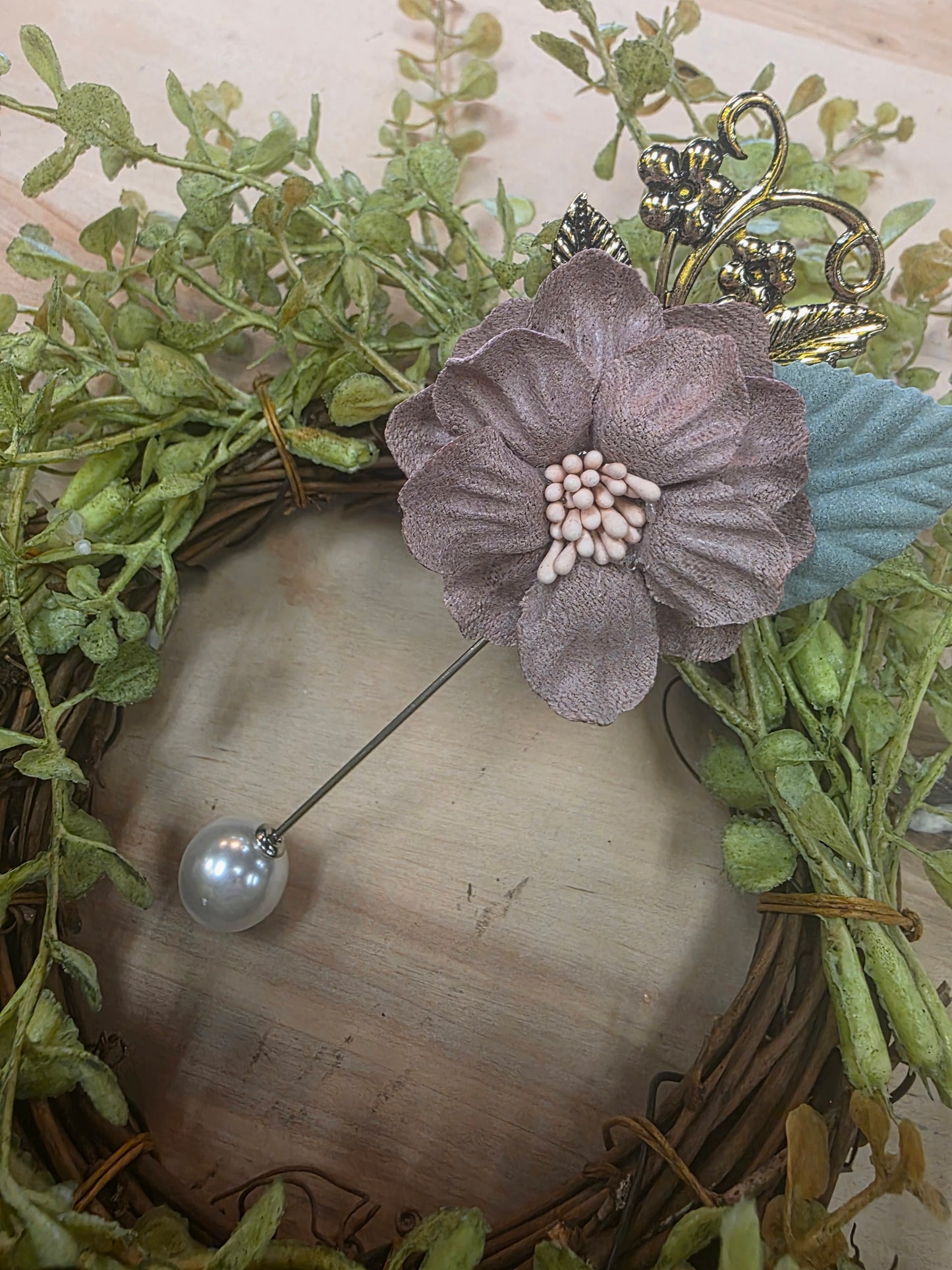 Floral Hatpin Brooch