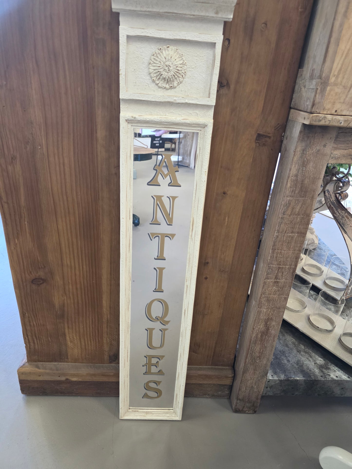 Antique Vertical Mirror Sign - (ππ’ππ€-ππ© ππ§π₯π²)