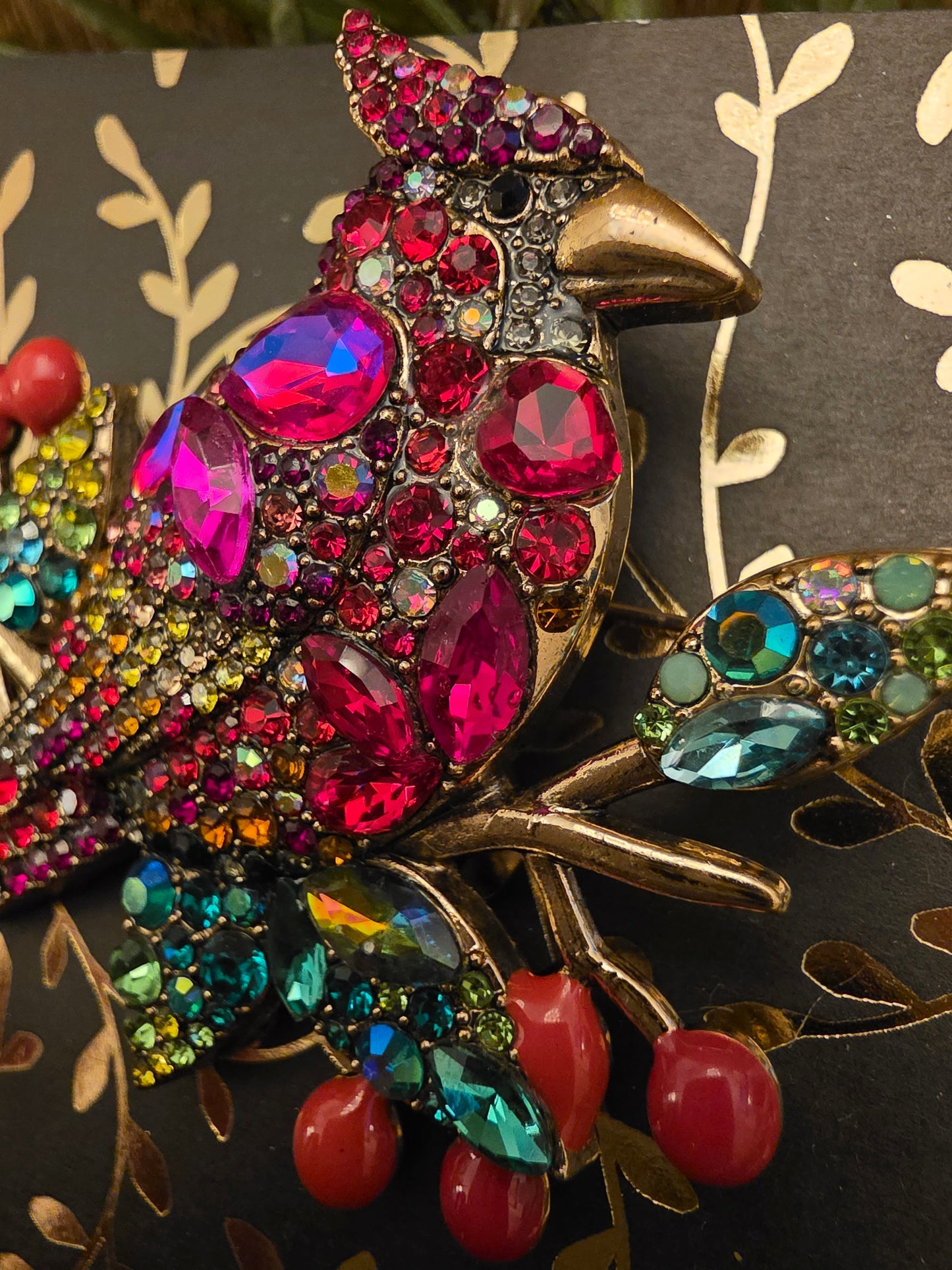 Cardinal Brooch