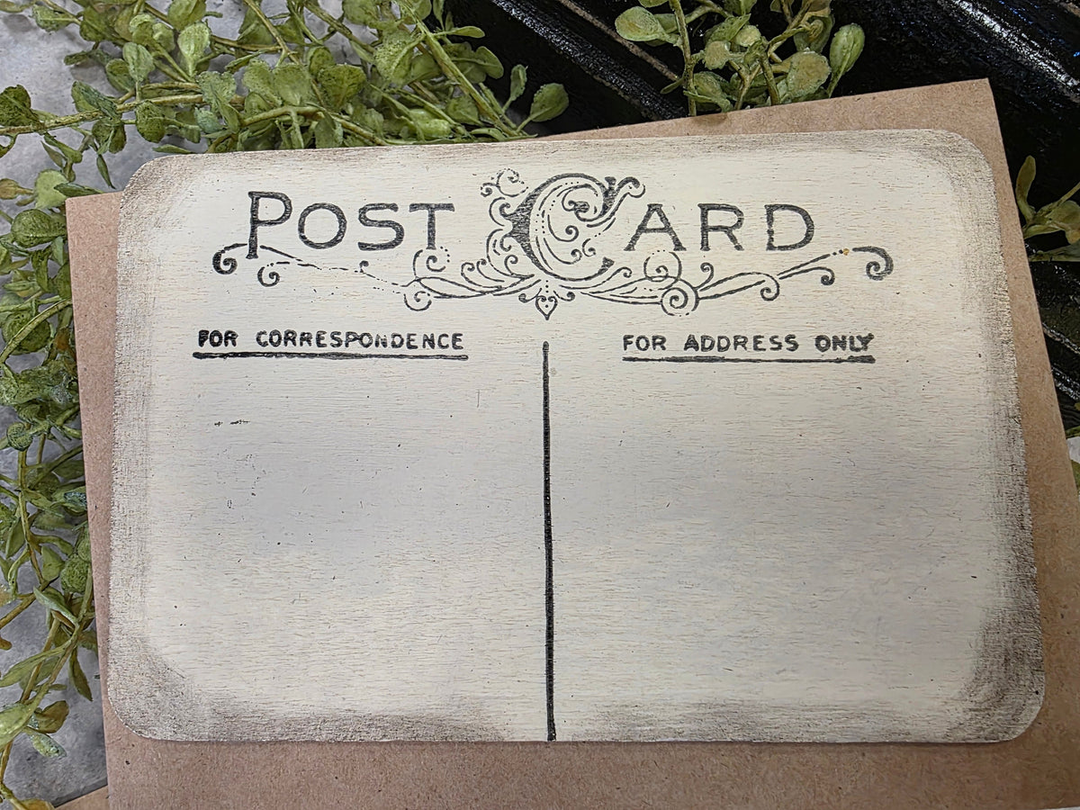 TBD Holiday Wooden Postcard & Envelope 3pc Set