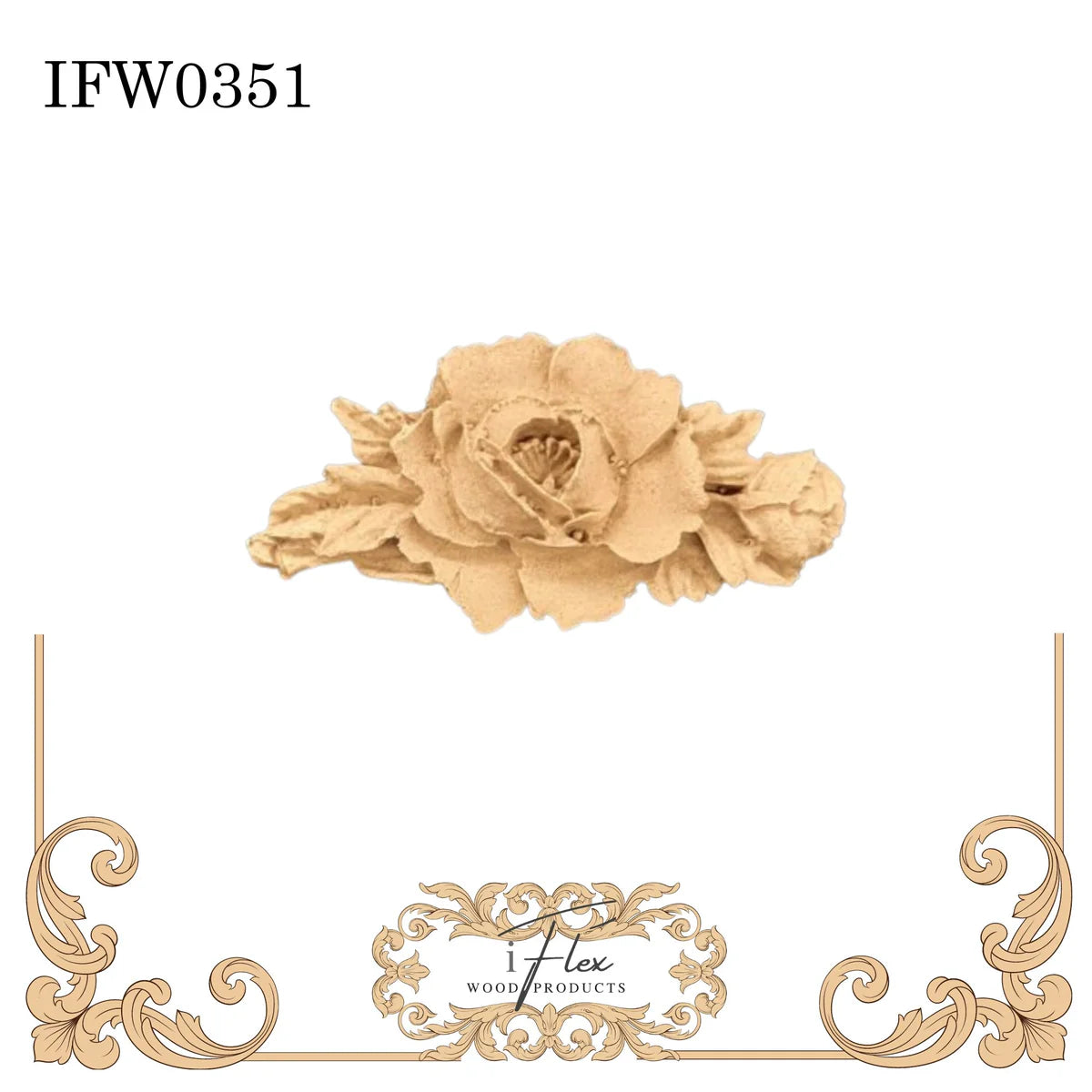 Rose Garland Moulding 0351 - iFlex Heat Bendable Embellishment