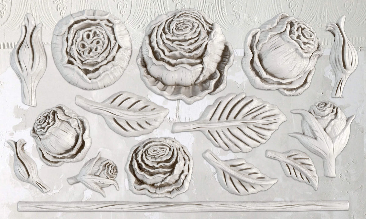 Heirloom Roses (𝗨𝘀𝗲𝗱 - 𝗟𝗶𝗸𝗲 𝗡𝗲𝘄) - IOD Decor Mould