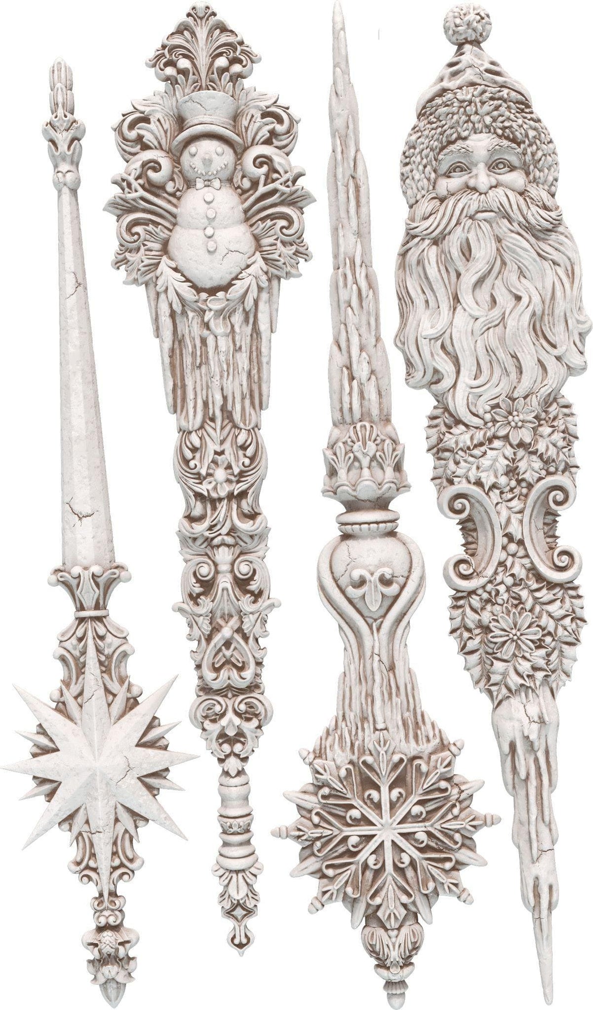 Christmas Tapers (𝗨𝘀𝗲𝗱 - 𝗟𝗶𝗸𝗲 𝗡𝗲𝘄) - IOD Decor Mould