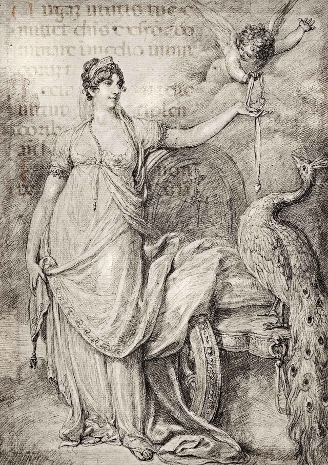 Juno and Cupid - A2 16.5 x 23.4 Rice Paper by Decoupage Queen