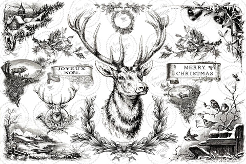 Christmas Stag 20x30 ~ JRV Papers