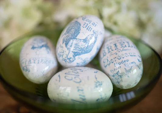 Blue Willow Porcelain Easter Eggs - Decorative Project