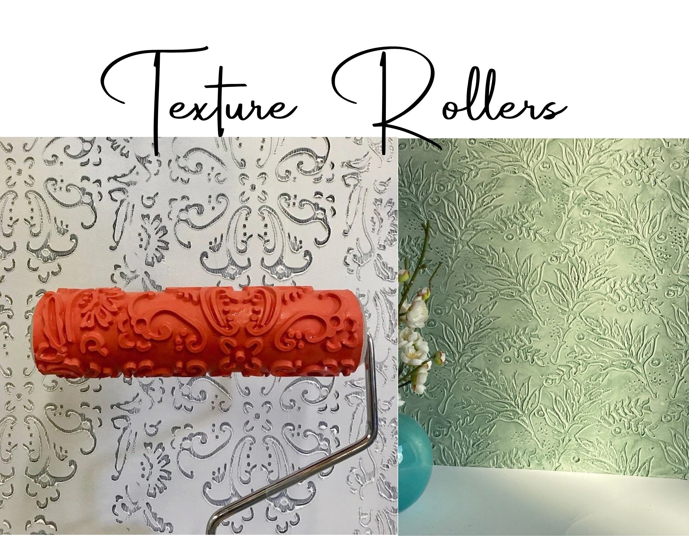 Texture (Red) Rollers - Fauxy – Grisaille Cottage