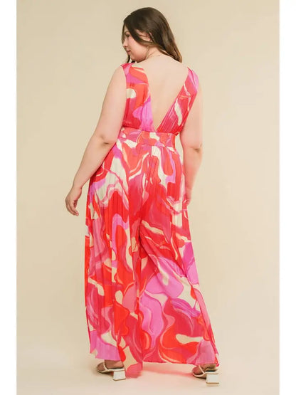 Anaïs Print Jumpsuit, Plus-Size