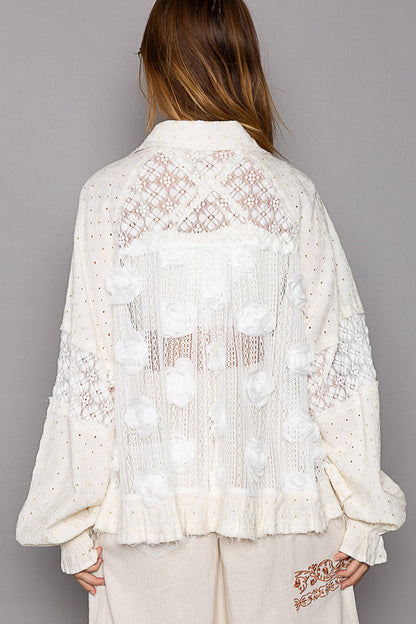 Lace & Jeweled Jacket - POL
