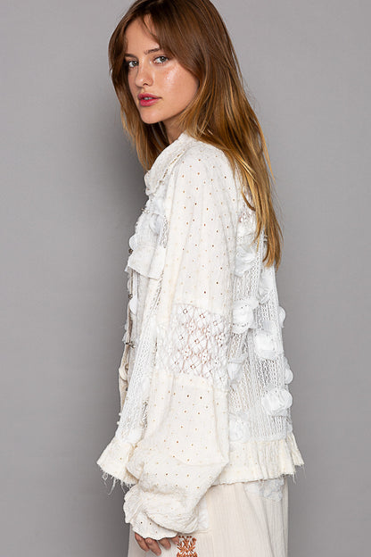 Lace & Jeweled Jacket - POL