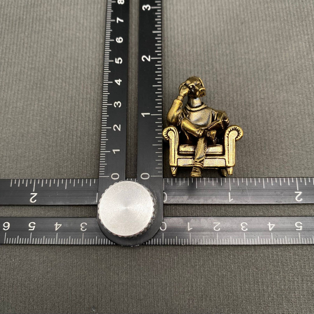 Reading Dog On A Chair Bronzed Trinket 72777