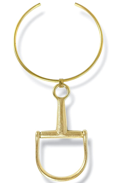 Mason Horsebit Gold Choker Necklace Style 1409 - Yochi NY