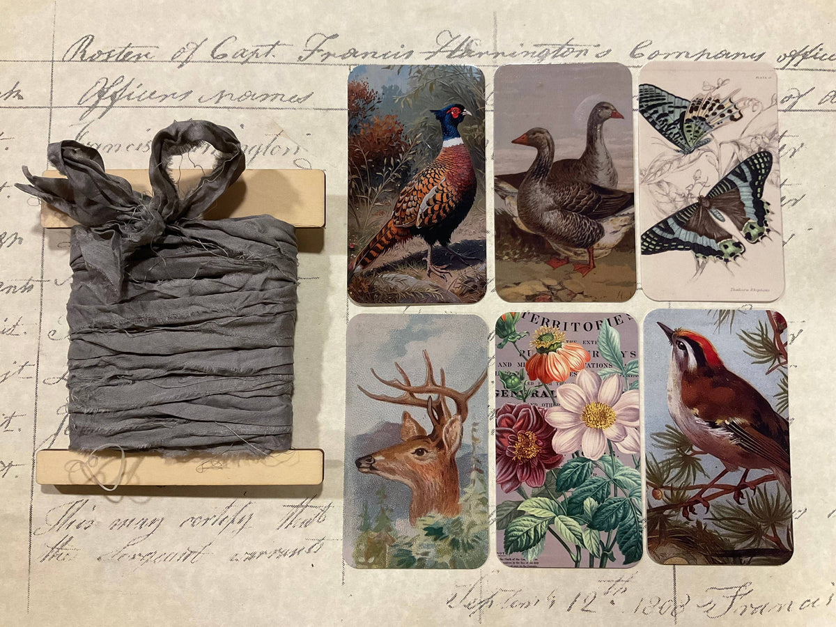 Smoke Pheasant 6-Tag & Ribbon Set